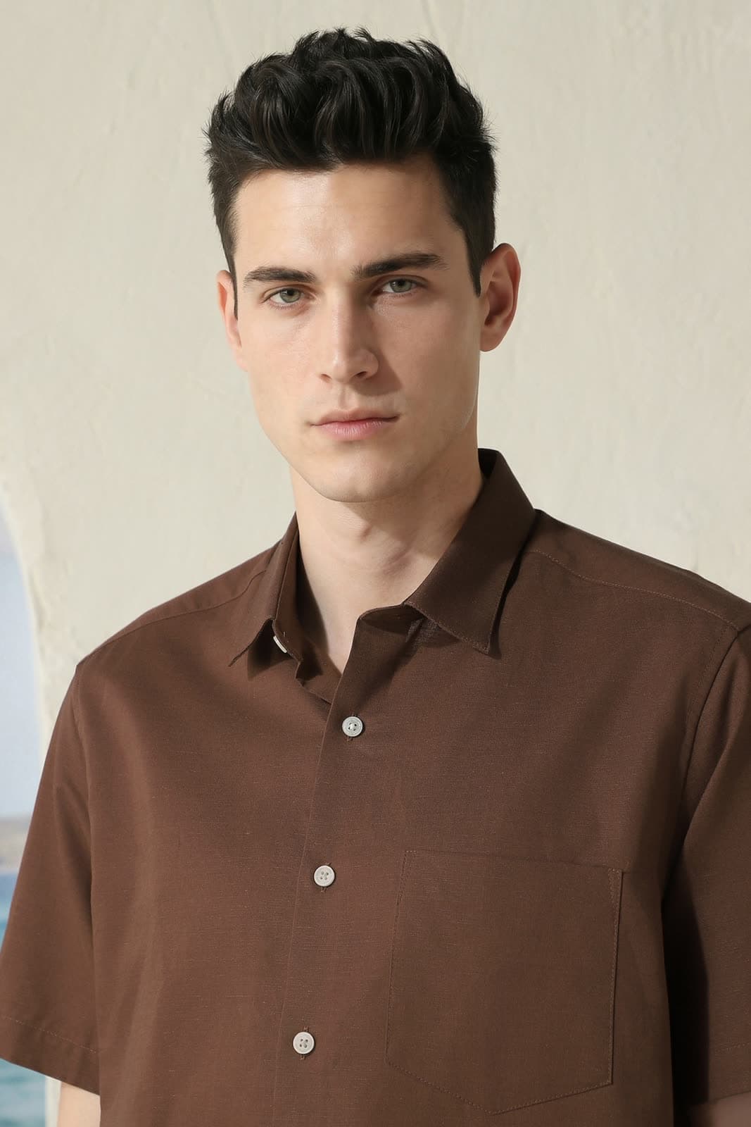 AI model wearing a real garment — live on Louis Philippe